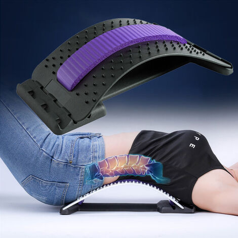 SWANEW Civière Dorsale Douleur Dorsale Soulager Le Dos Entraîneur Masseur Vertèbres Cervicales,Violet - Violett