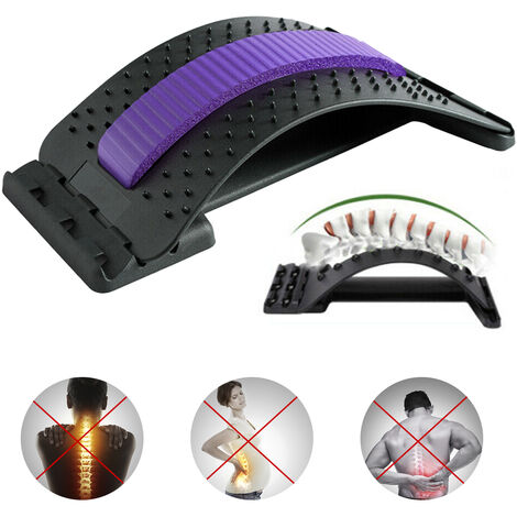 SWANEW Civière Dorsale Entraîneur de correction de posture de civière arrière entraîneur de dos vertèbres cervicales vertèbres lombaires,Violet - violet