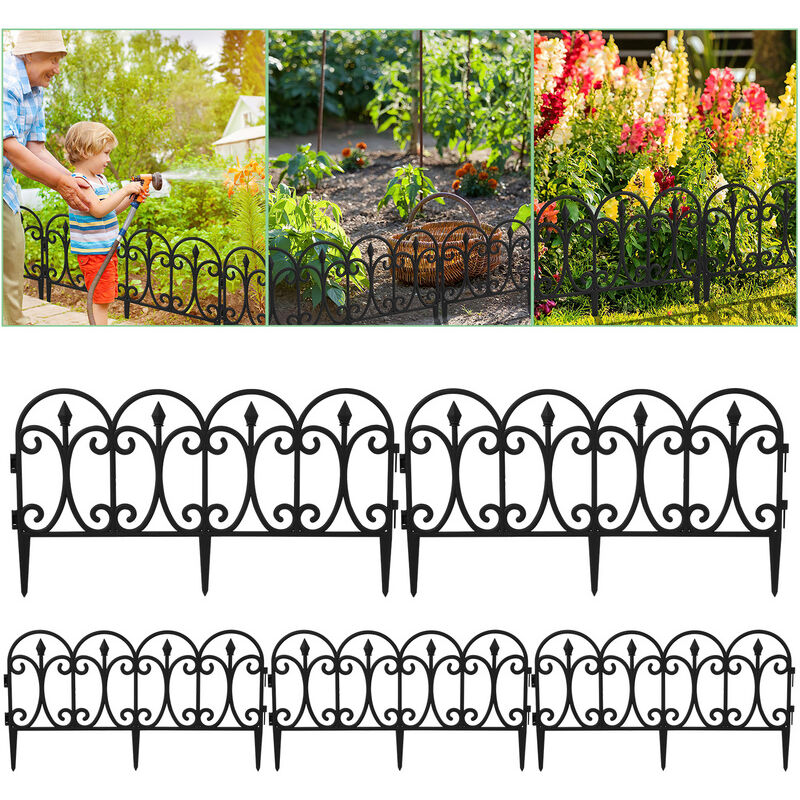 Vingo 20 pièces Grasrand Clôture de parterre Bordure de parterre Décoration Éléments de clôture