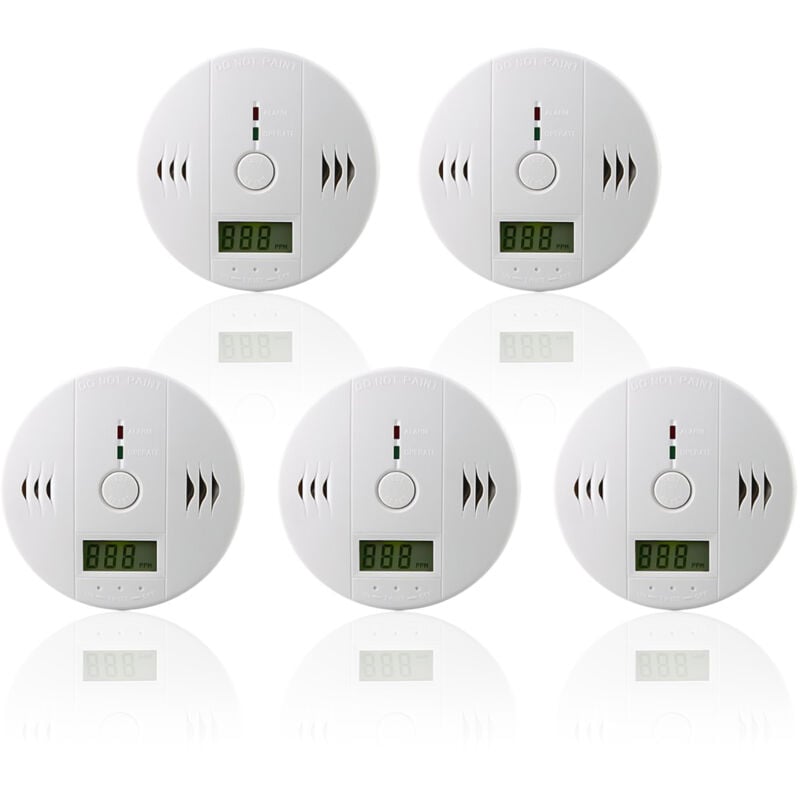 Co Monoxyde de carbone 5x Détecteur de monoxyde de carbone installation Monoxyde de carbone - Swanew