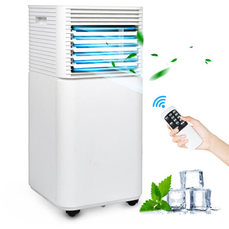 SWANEW Condizionatore d'aria mobile 7.000 BTU/H con refrigerante ecologico. 4 in 1 Condizionamento dell'aria ECO R290. condizione aerea. ventola e deumidificatore per camere fino a 60 m3. bianco. eek: