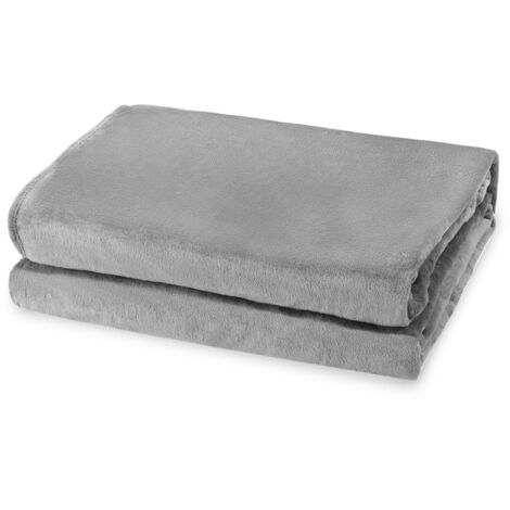 SWANEW Coperta a quadri - Grigio scuro 220x240cm - Morbida e resistente - Tutte le stagioni