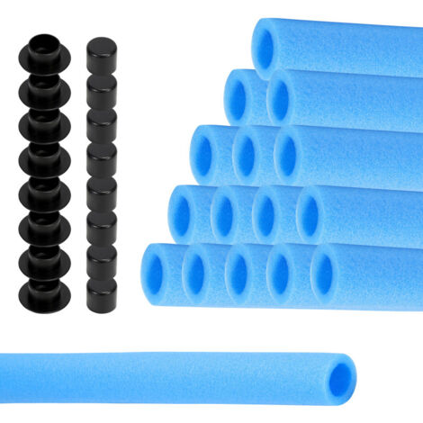 SWANEW Copertura in schiuma per palo del trampolino - 92CM (diametro interno 3 cm) - Kit di tubi in schiuma per ringhiera del lettino da salto - Blu