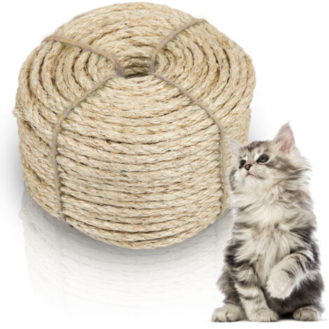 SWANEW Corda di sisal guinzaglio albero del gatto corda natura gatto scala albero del gatto versch. Lunghezze 3000x0.8CM