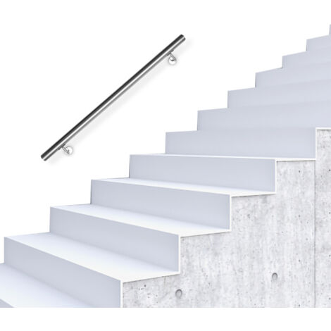 SWANEW Corrimano in acciaio inox 50 cm appoggiamano a parete materiale di montaggio a parete per interni ed esterni