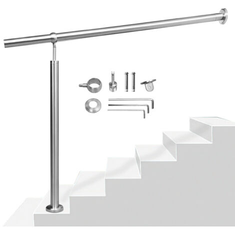 SWANEW Corrimano in acciaio inox per scale esterne/interne Angolo regolabile per il montaggio a parete 100 cm