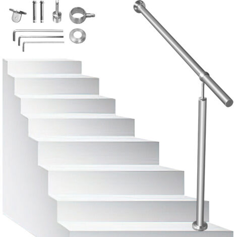 SWANEW Corrimano in acciaio inox per scale esterne/interne Angolo regolabile per il montaggio a parete 150 cm