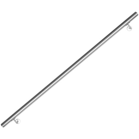 SWANEW Corrimano in acciaio inox V2A per scale - Supporto a parete, scelta 150 cm