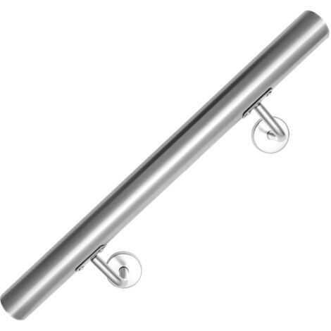 SWANEW Corrimano in acciaio inox V2A per scale - Supporto a parete, scelta 50 cm