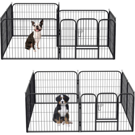 SWANEW Cucciolo Run con tetto Cucciolo Run Playpen Recinto all'aperto Recinto per piccoli animali fai da te