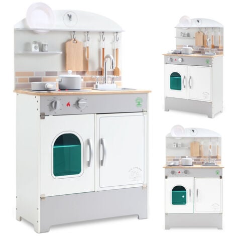 SWANEW Cucina da gioco Forno e lavello realistici con luci ed effetti sonori Cucina multifunzionale per bambini dai 3 anni in su