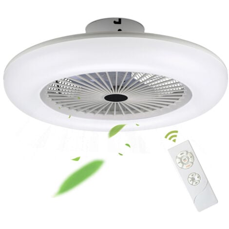 SWANEW Deckenventilator mit Beleuchtung Fernbedienung LED Leuchte Deckenlampe 55x20CM