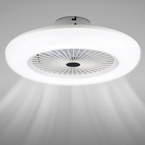 Hengda Deckenventilator mit Beleuchtung Modern Deckenleuchte Deckenventilator LED mit Ventilator und Fernbedienung 80W