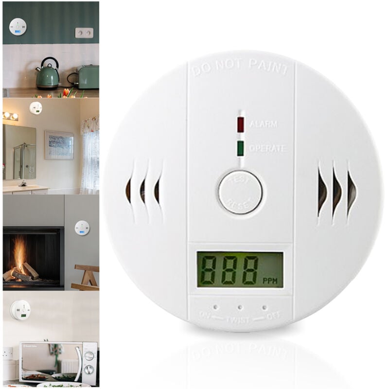 SWANEW Détecteur de fumée 1x détecteurs de fumée Détecteur de gaz magasin Détecteur de fumée zones de réception