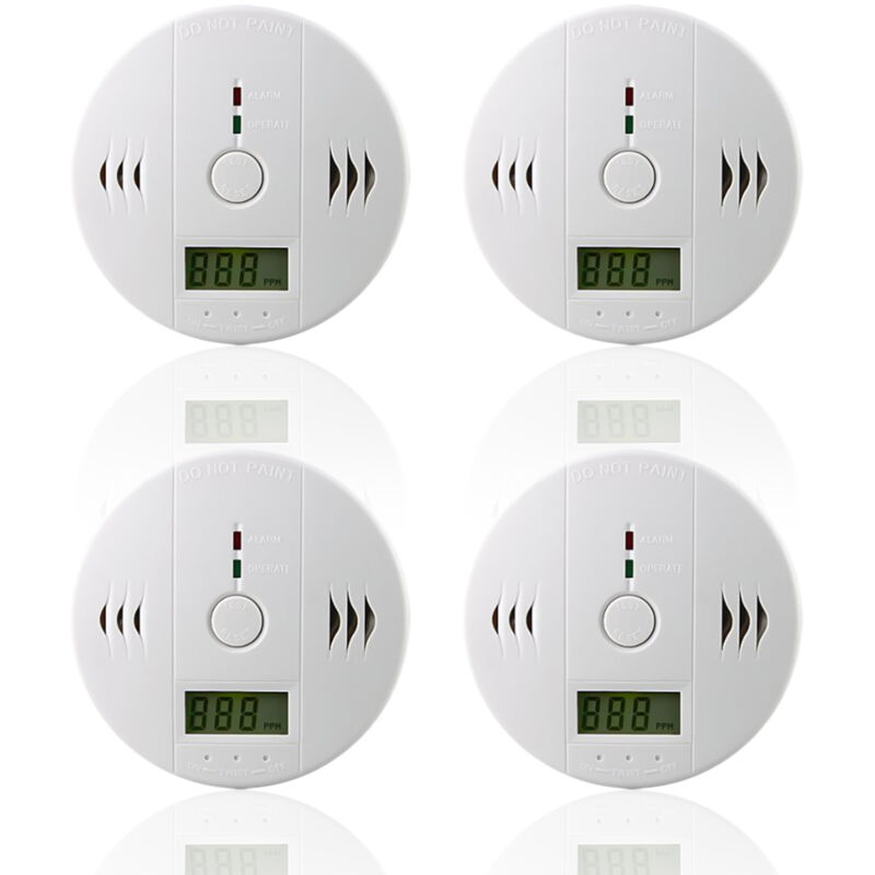 Détecteur de fumée 4 pcs détecteurs de fumée Détecteur de gaz magasin Détecteur de fumée zones de réception co Monoxyde de carbone - Swanew