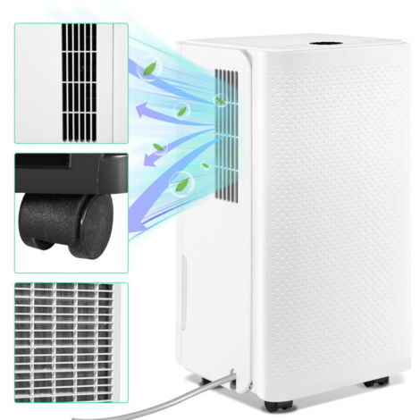 SWANEW Deumidificatore d'aria diurno con serbatoio estraibile 16 litri per per ambienti fino a 25m² controllo elettronico del livello di umidità