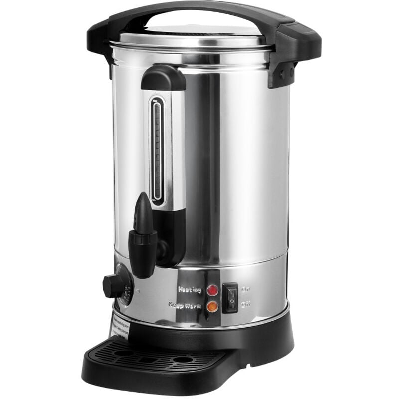 Distributeur de Boisson Chaudes 1500W,Chaudière à eau 8L ,Marmite à Vin Chaud en Inox,Thé Café Soupe Dispositif de réchauffement,Thermostat ,Réglage