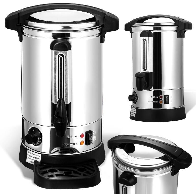 Swanew - Distributeur de boissons chaudes 8L 1500 w acier inoxydable Marmite vin chaud Robinet couvercle verrouillable