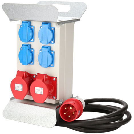 SWANEW Distributore di alimentazione Site box 2 x CEE 400V/16A 5 pin 4 x 230V (Schuko) doppio foro