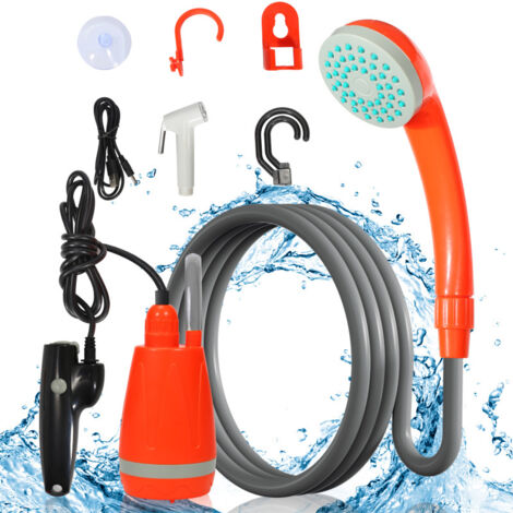 SWANEW Doccia da campeggio Doccia da giardino con pompa sommergibile Soffione doccia auto Doccia da giardino