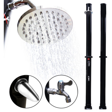 SWANEW Doccia Solare Doccia Resistente alla corrosione per Giardino Piscina Camping Doccia Esterna con serbatoio per Giardino Cortile Spiaggia 20L Senza copertura protettiva nero