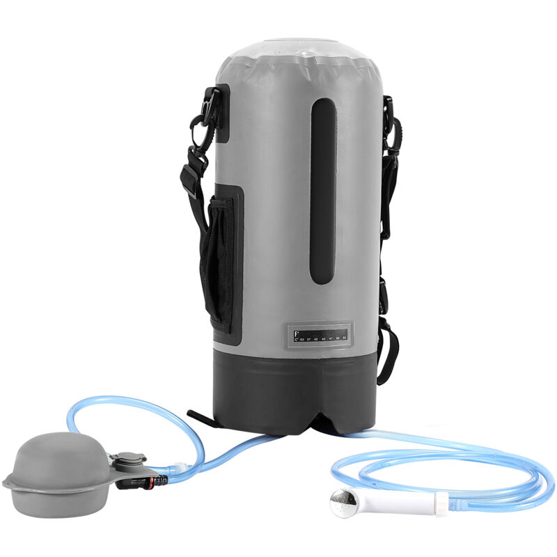 Douche de camping Sac à eau 12L Outdoor Shower pour le camping jardin avec pompe à pied - Swanew