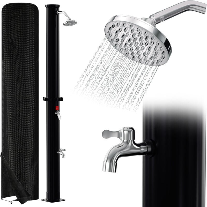 Douche de jardin avec robinet pour camping, douche extérieure 20L (avec couvercle de protection) - Swanew