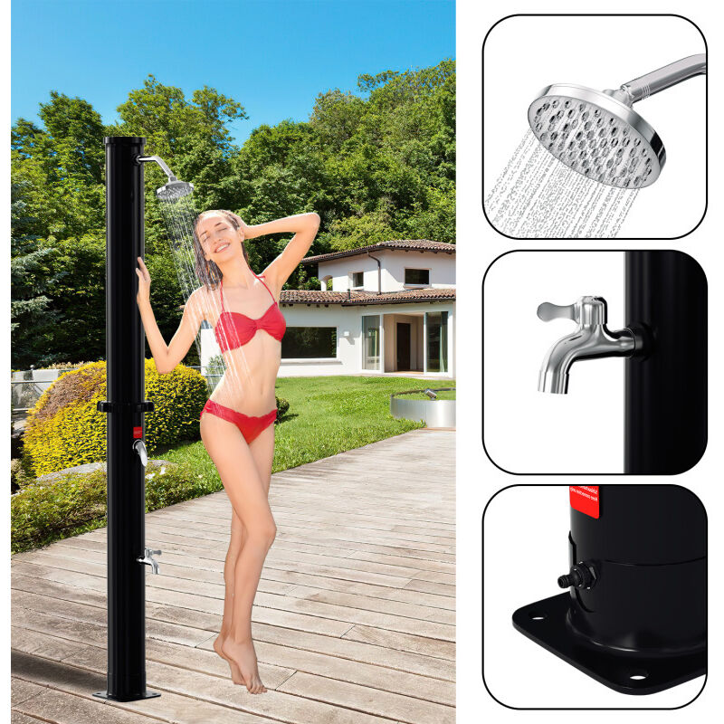 Swanew - Douche solaire de jardin et de piscine Camping-douche 20L (Avec couvercle de protection)