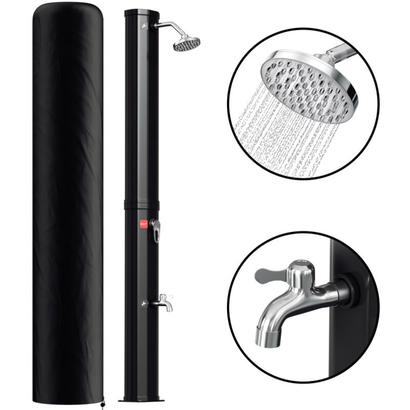 Douche solaire Douche de piscine Douche de camping Douche de jardin 35L (avec couvercle de protection) - Swanew