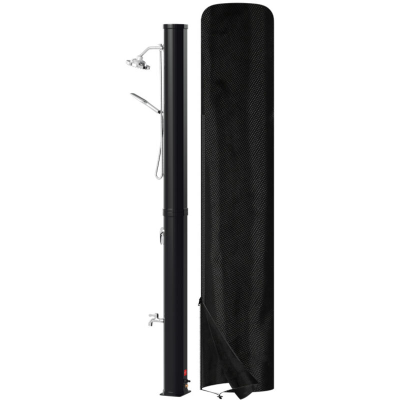 40L Douche solaire Douche extérieure Avec couvercle de protection avec douchette Douche de camping Noir - Swanew