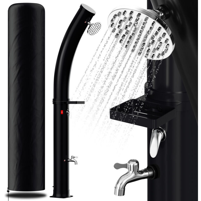 Douche solaire piscine avec design incurvé, 35L et housse de protection pour le jardin - Swanew