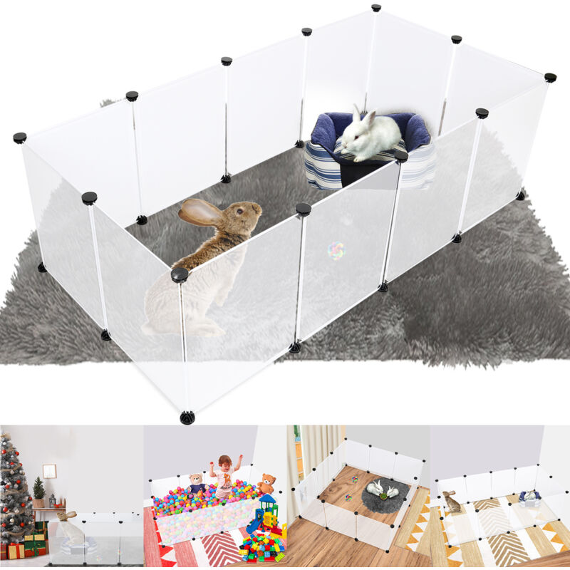 Swanew - Enclos diy lapin blanc Parc pour chiots Clôture Parc pour chiots Chiens