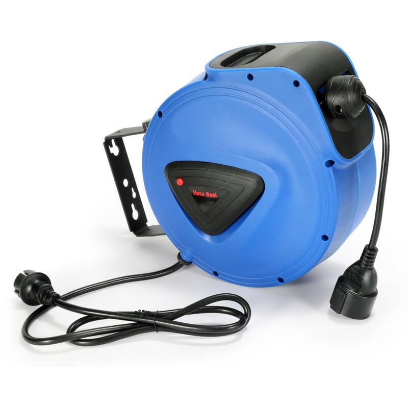 Swanew - Enrouleur électrique automatique pivotable 180° fixation murale rallonge électrique enrouleur câble automatique 20 m a