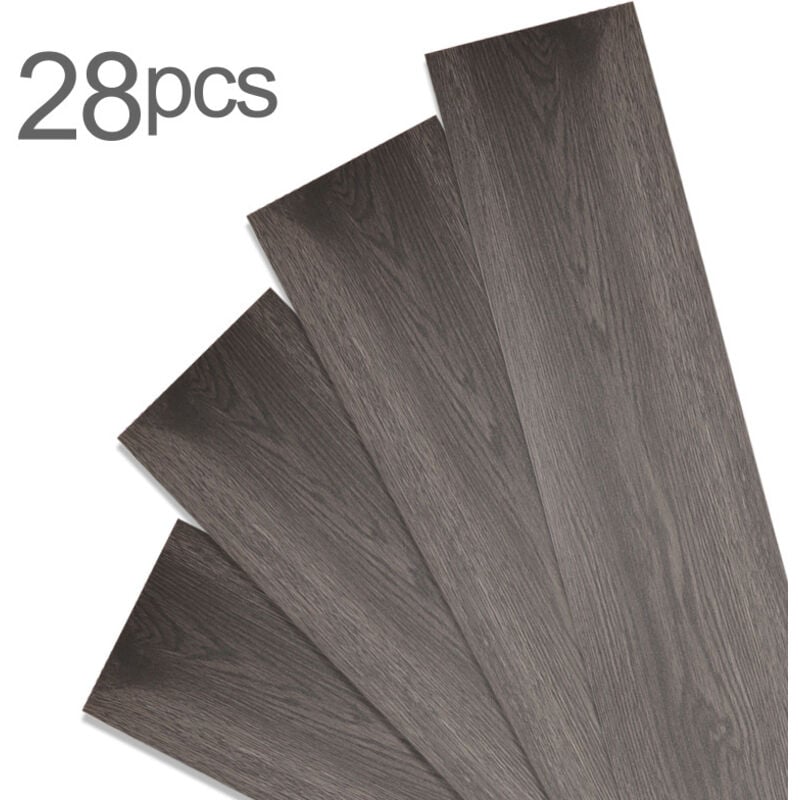 Swanew - env.3m² Sol vinyle Chêne Night Oak Adhésif Vinyle Stratifié