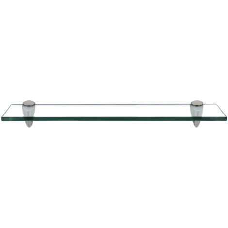 Swanew – Étagère murale en verre 50 x 10 cm – Verre de sécurité 8 mm – Bords biseautés – Charge 8-15kg – Pour salle de bain et espaces confinés - BAIN 50 X
