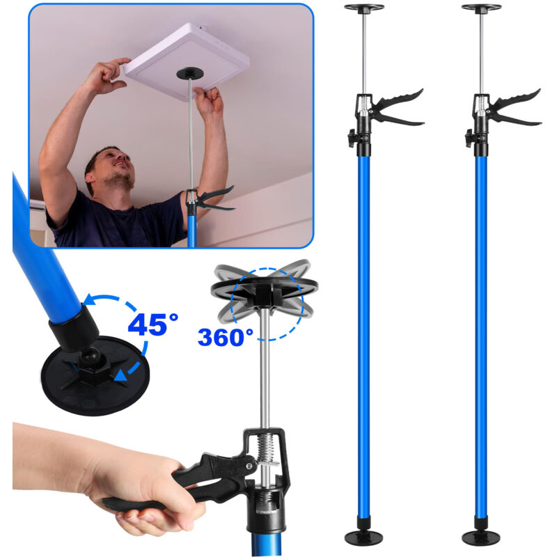 Tai de soutien réglable en hauteur 115-290cm, étai de porte set de 2 en acier, montage - Swanew