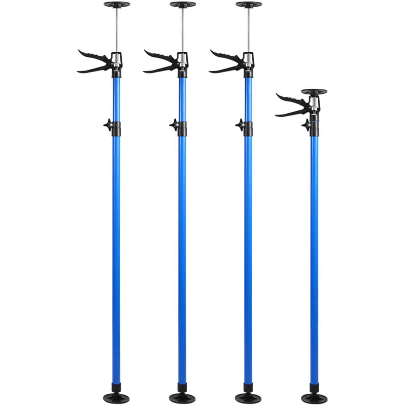 Tai de soutien télescopique 115-290cm Étai de montage Support à serrage rapide en acier Kit de 4 - Swanew