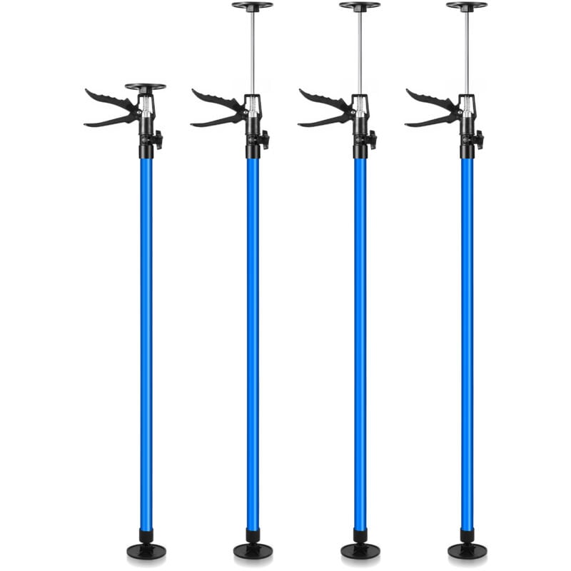Etai de soutien télescopique, réglable en hauteur 115 à 290cm, acier, Set de 4 - Swanew