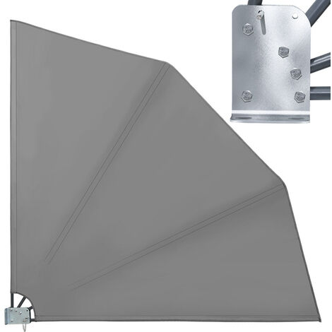 SWANEW éventail de balcon Latéral En Forme D'éventail Pour Balcon Différentes Couleurs 160x160cm - Gris