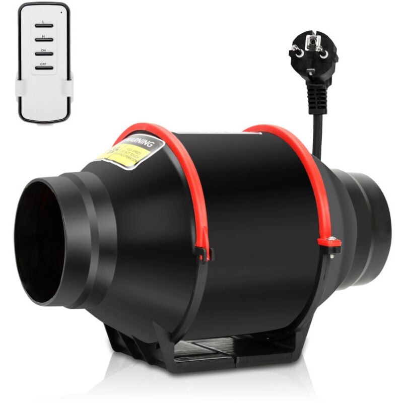 Extracteur de conduit de Ventilateur de conduit 150mm 75W Aérateur 540m³/h avec télécommande- - Swanew