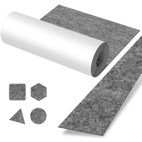 SWANEW Feltro adesivo 100x150cm, Pattino in feltro adesivo per mobili, Pattini antiscivolo per sedie in feltro grigio