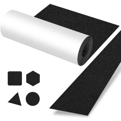 SWANEW Feltro adesivo 100x150cm, Pattino in feltro adesivo per mobili, Pattini antiscivolo per sedie in feltro nero
