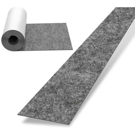 SWANEW Feltro adesivo 50x150cm, Pattino in feltro adesivo per mobili, Pattini antiscivolo per sedie in feltro grigio