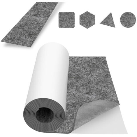 SWANEW Feltro adesivo per Mobili, Feltro protettivo per Tavolo 100x150cm Grigio
