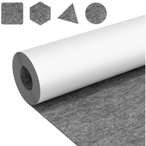 SWANEW Feltro adesivo per Mobili, Feltro protettivo per Tavolo 100x150cm Grigio