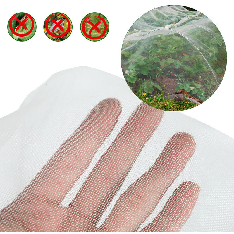SWANEW Filet Anti Insecte Filet de jardin protection légumes Filet de protection insectes 60 Maille filet 3x10M - Blanc