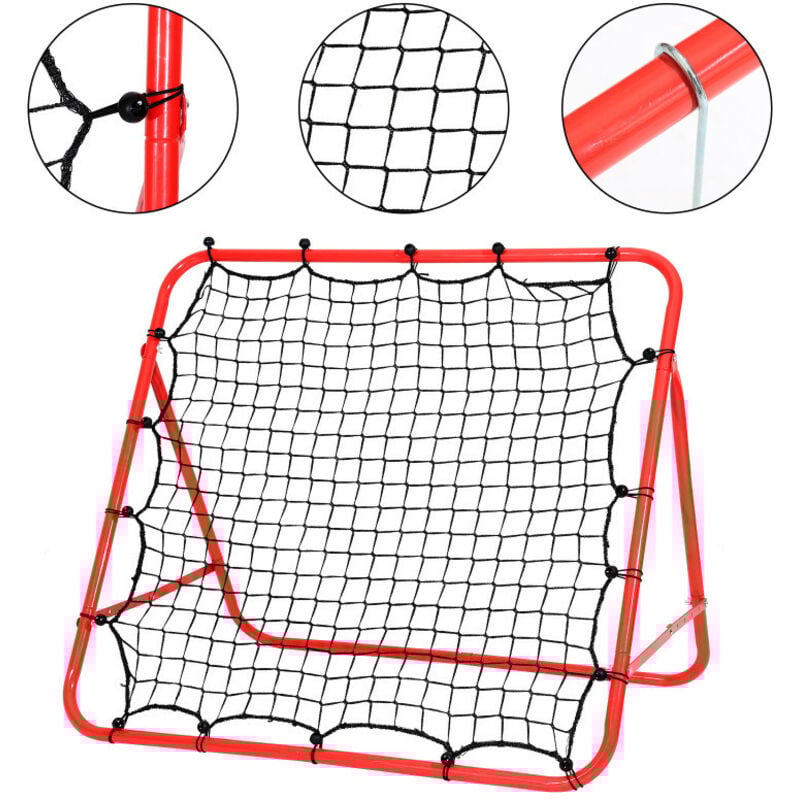 Swanew - Filet de rebond de football pliable avec Filet pe Rebondisseur de football réglable Entraînement au football 103 x 100 cm