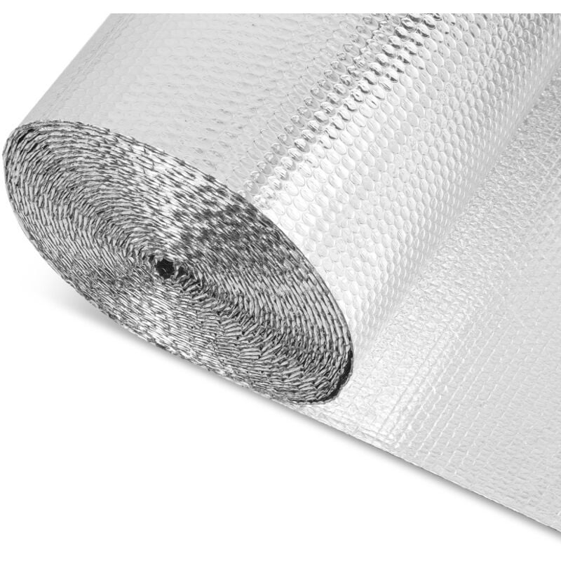 Swanew - Film de protection Film isolant - Isolant Thermique à Bulles pour radiateur sol toit mur 1x30m argent