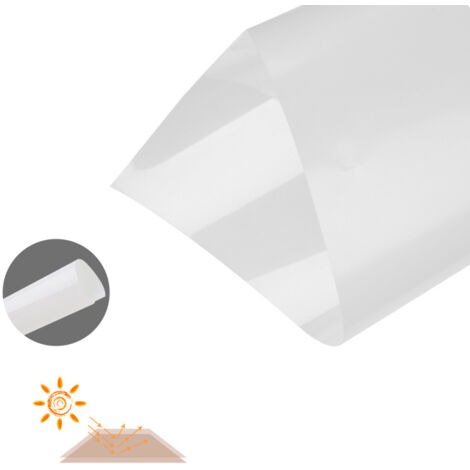 SWANEW Film di finestra effetto specchio Anti calore protezione solare Anti UV bianco.60x200CM