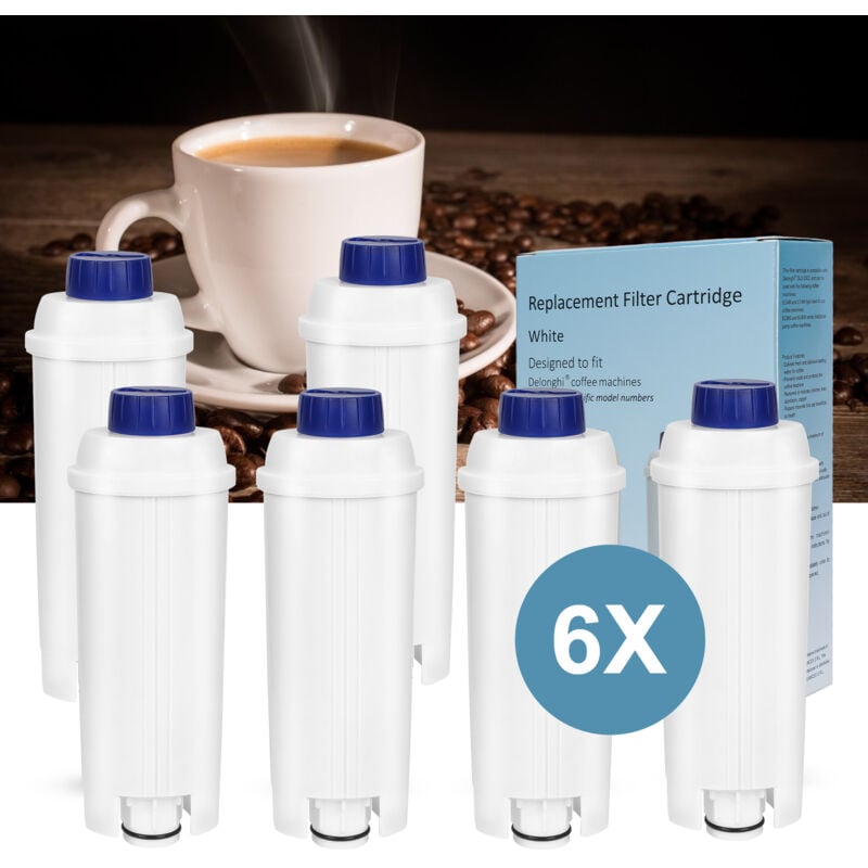 Swanew - Filtre à Eau Compatible avec Delonghi,6pcs set,Filtre Detartrant Water Filter Compatible avec DeLonghi à café.